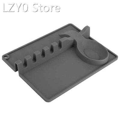 Spoon Rest Washable Gray Silicone Anti-Scald Kitchen Utensil