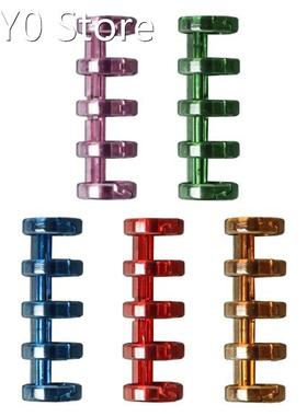 6 Pieces/Set Plastic Loose Leaf Binders Transparent 5-Ring B