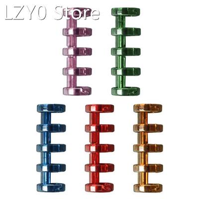 6 Pieces/Set Plastic Loose Leaf Binders Transparent 5-Ring B