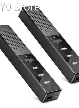 2X 3 in 1 Computer Speakers with Microphone & Hubs USB C