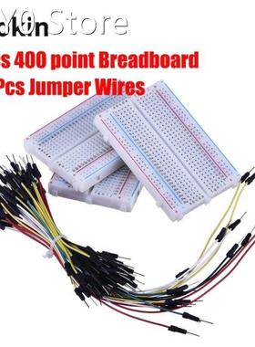 3 Pieces 400 Point Breadboards Kit With 65 Pcs M/m Flexible