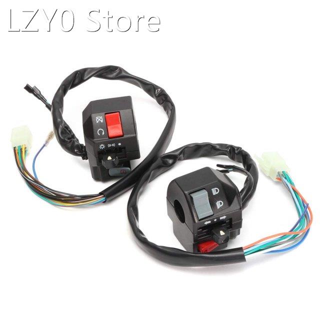 Pair 12V 7/8 Motorcycle 22mm Handlebar Switch Horn Turn Sig