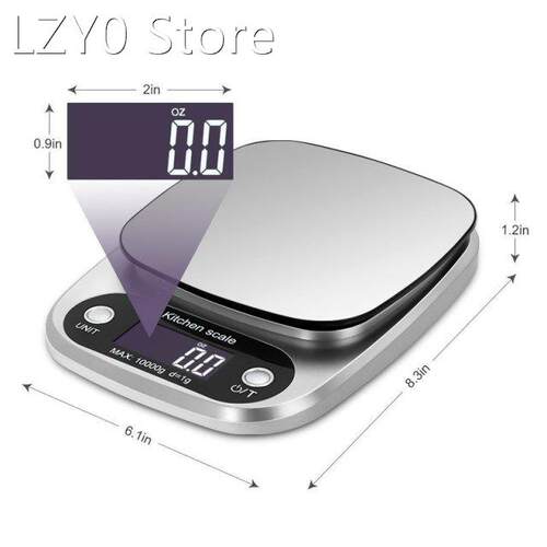 Kitchen Scale Digital Multi-function Stainless Steel Weighin