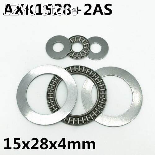 10pcs AXK1528 +2AS Thrust Needle Roller Bearing 15x28x2 mm T