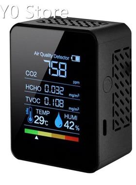 Multifunctional 5 in 1 CO2 Meter Carbon Dioxide TVOC HCHO De