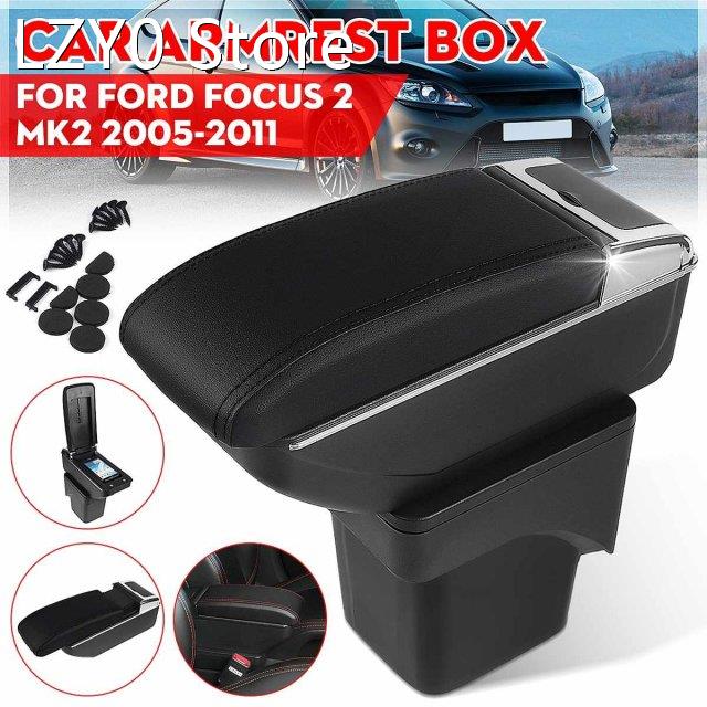 Car Armrest Box Dual-layer Center Centre Console PU Leather