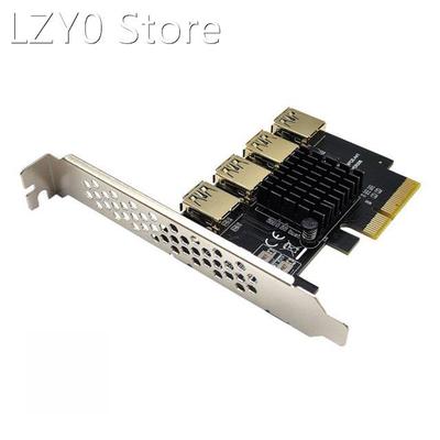 PCI-E Riser Card 4 USB Port Extender Expansion Card Desktop