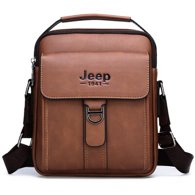 Luxury Brand JEEP Bag Men Vintage Shoulder Bag For Man Leat