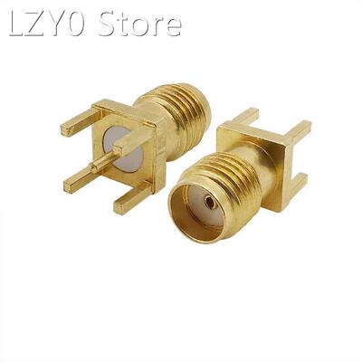 5/2/1Pcs Brass SMA Female Jack Solder PCB Panel Edge Mount 4