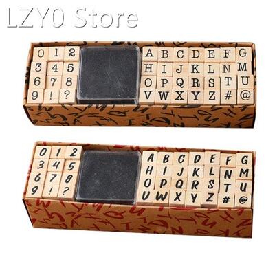 40Pcs/Box Number Letter Stamp Typewriter Font Handwriting Wo