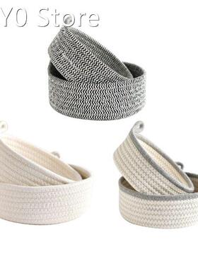 2pcs Woven Storage Baskets Cotton Rope Bin Organizer for Bab