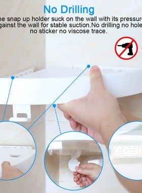 Bathroom Shelf Qrganizer Snap Up Corner wall Shelf Caddy Ba
