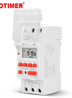 SINOTIMER 30A High Load 220V 7 Days Digital Programmable TI