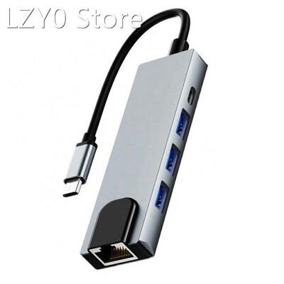 Type C To Gigabit LAN HDMI-compatible 5-in-1 HUB Multi-port