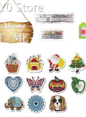 2022 New Door Hanging Diamond Painting Kit Night Glowing Doo