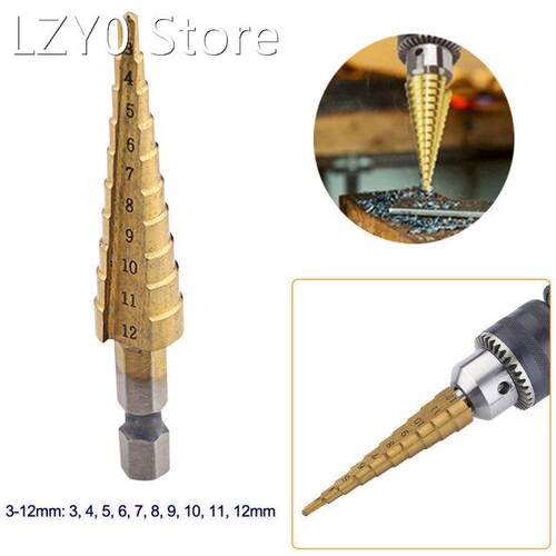 Metal Drill HSS Hex Shank Straight Groove 3-12MM Small Size