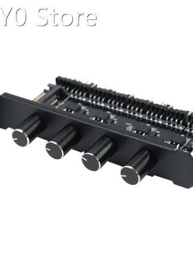 Pc 8 Channels Fan Hub 4 Knob Cooling Fan Speed Controller Fo