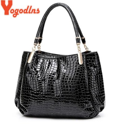 Yogodlns Women's bag luxury high quality classic crocodile