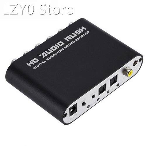 5.1 CH audio decoder SPDIF Coaxial to RCA DTS AC3 Optical di