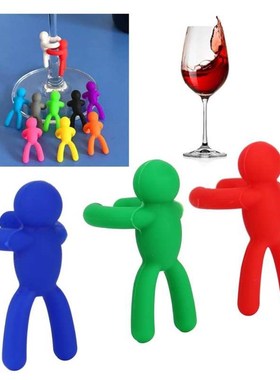 12/24 pcs Set Wine Glass Recognizer Silicone Label Drinking