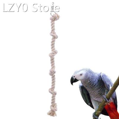 Pet Bird Parrot Cotton Rope Knot Climbing Hanging Cage Decor