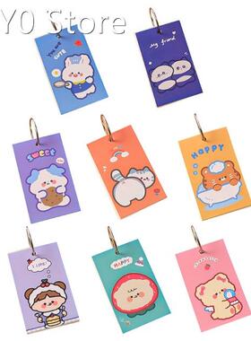 80 Sheets Blank Index Card Note Memo Paper Set with Iron Bin