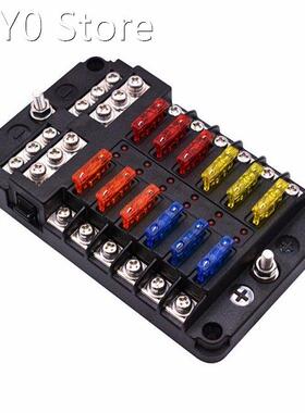 12v 32v Plastic Cover Fuse Box Holder M5 Stud With Led Indic