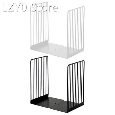 1 Pair Bookend Book Stand Support Simple Iron Desktop Non Sl