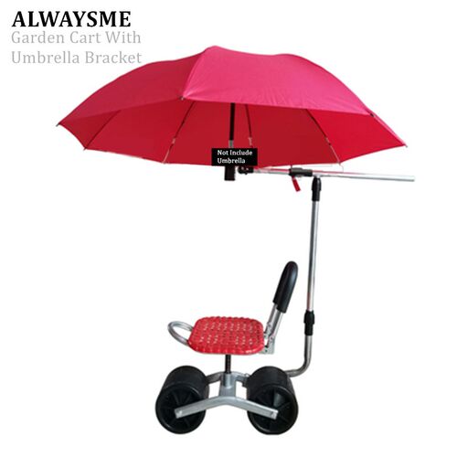 ALWAYSME Garden Cart Rolling Work Seat Garden Cart Stool Wit