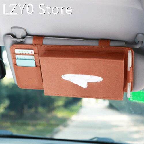 Car Tissue Box Case Sun Visor Type Hanging Tissue Box Car Na