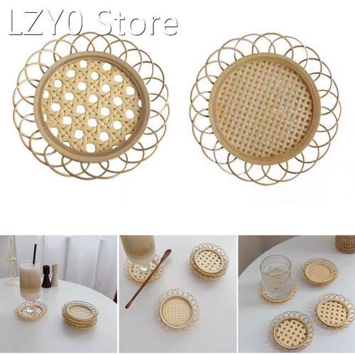 Bamboo Flower Cup Holder Coasters Anti-Scalding Cup Coasters