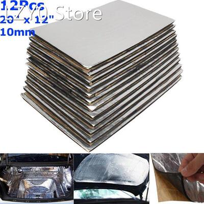 12/24Pcs 10mm Thickness Car Sound Mat Proofing Deadener Heat