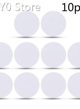 10pcs 25mm Waterproof Coin Shape Cards Rewritable Blank Whit