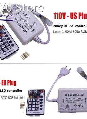 AC 110V US plug ,220v EU plug RF RGB controller with 28Key L
