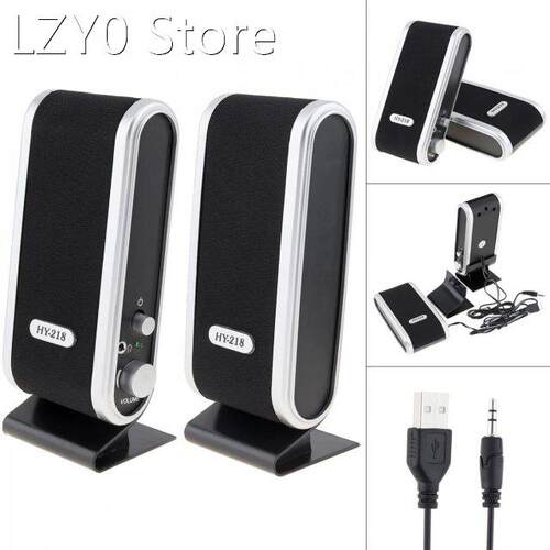 HY-218 6W Speaker USB2.0 Wired USB Power Speakers Stereo 3.5