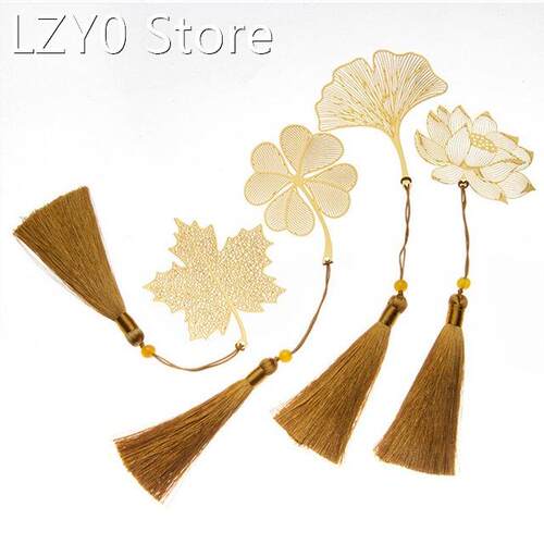Chinese Style Creative Hollow Bookmark Lotus Leaf Bookmark W