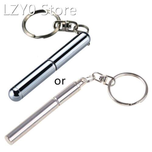 Portable Stainless Steel Telescopic Ballpoint Pen Metal Key