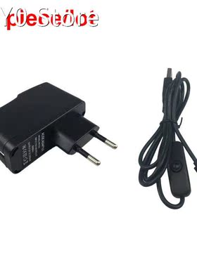 10pcs/lot 5V 2A Power Plug Adapter + Micro USB Cable with Sw