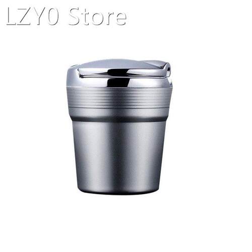 1Pc Universal Car Ashtray With Led Lights With Cover Creativ