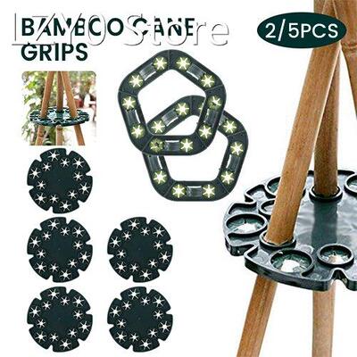 2/5 Pcs 13.5cm Wigwam Cane Grips Bamboo Plant Sticks Holder
