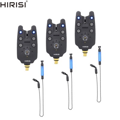 3Pcs/Set Fishing Bite Alarms Waterproof Blue LED Fishing Rod