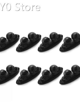 8pcs Car Wire USB Cable Holder Tie Clip Fixer Organizer Blac