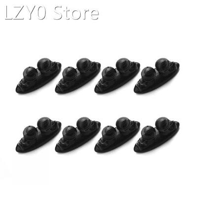 8pcs Car Wire USB Cable Holder Tie Clip Fixer Organizer Blac
