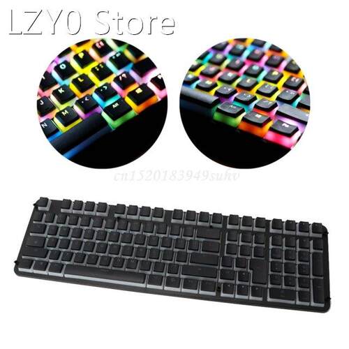 RGB 110 Keycaps Backlit ANSI Layout Add ISO PBT Pudding Doub