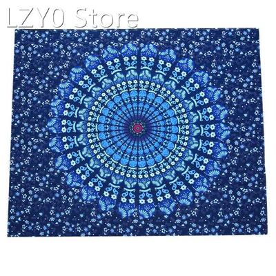 Rectangle Elephant Tapestry Colored Printed Decorative Manda