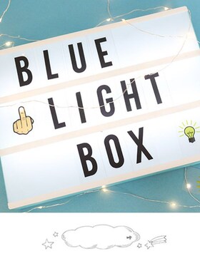 Hot LED Light Box DIY Black Letters Cards Combination Night