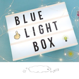 Hot LED Light Box DIY Black Letters Cards Combination Night
