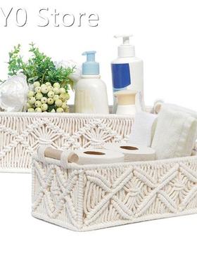 Woven Cotton Rope Storage Basket Desktop storage basket Mult