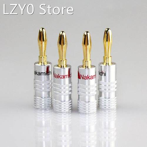 4pcs Banana Connector 4mm Speaker banana plugs 24K Copper go