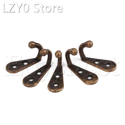 5pcs Antique Bronze Small Hook Hanger Hanging Closets For Be